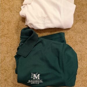Lot Of 2 Ultra Club Shirt Mens Medium Green And White